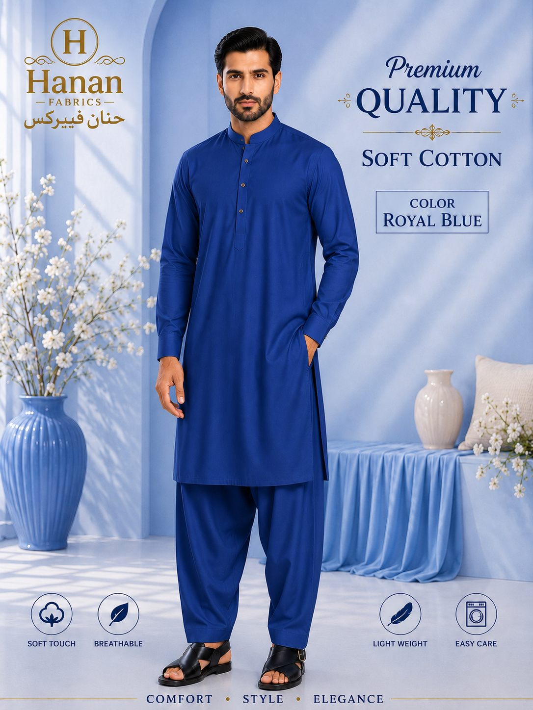 Premium Soft Cotton - Royal Blue