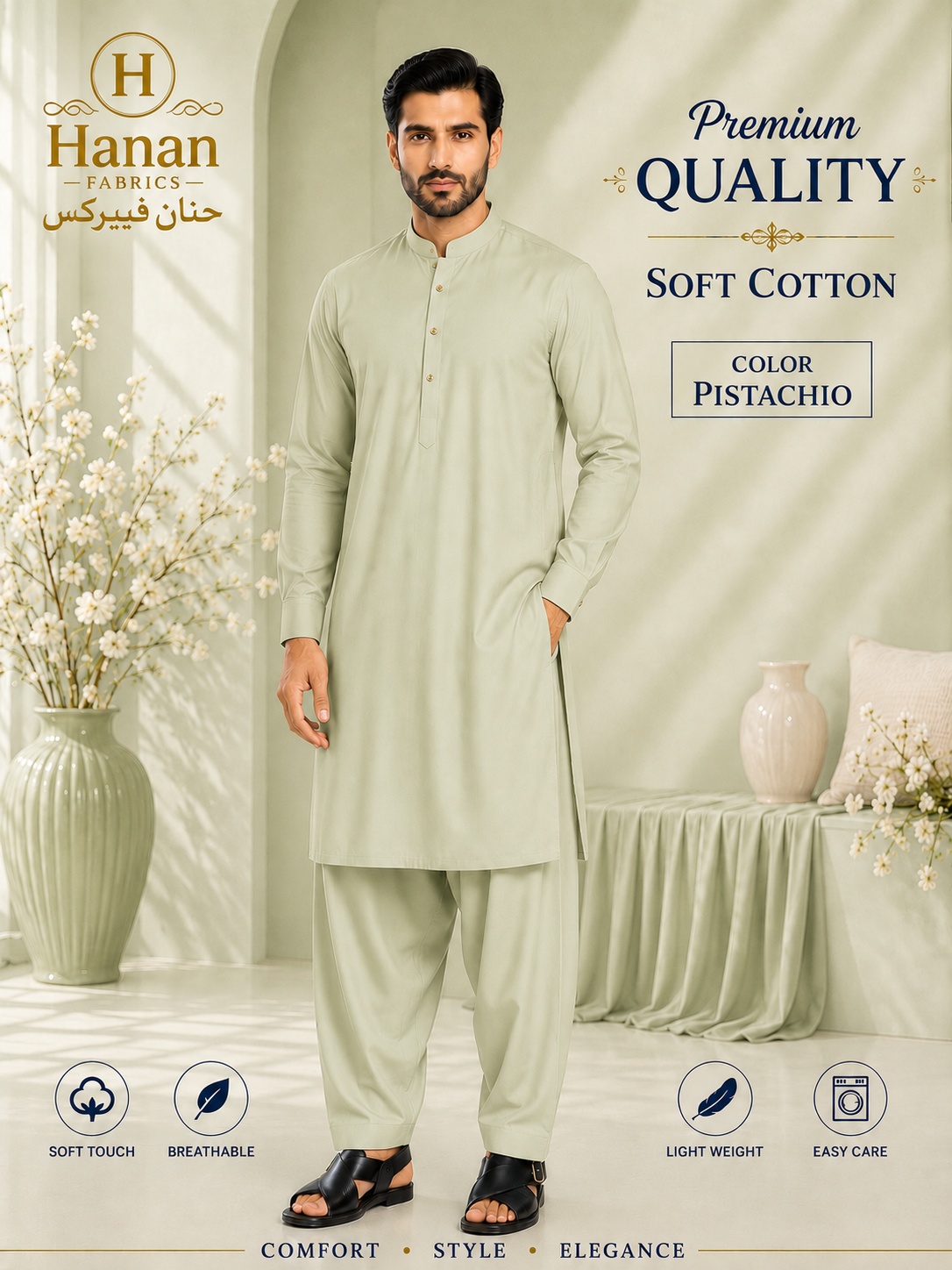 Premium Soft Cotton - Pistachio