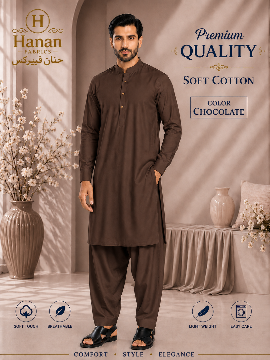 Premium Soft Cotton - Chocolate