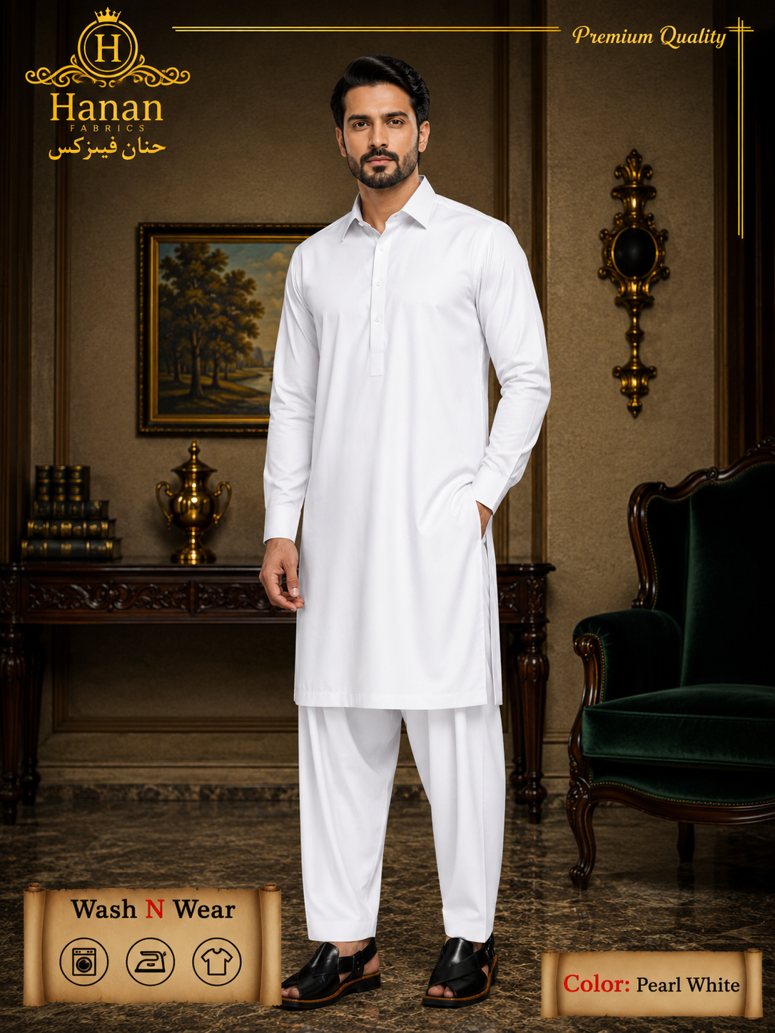 Premium Four Season Wash & Wear - Pearl White