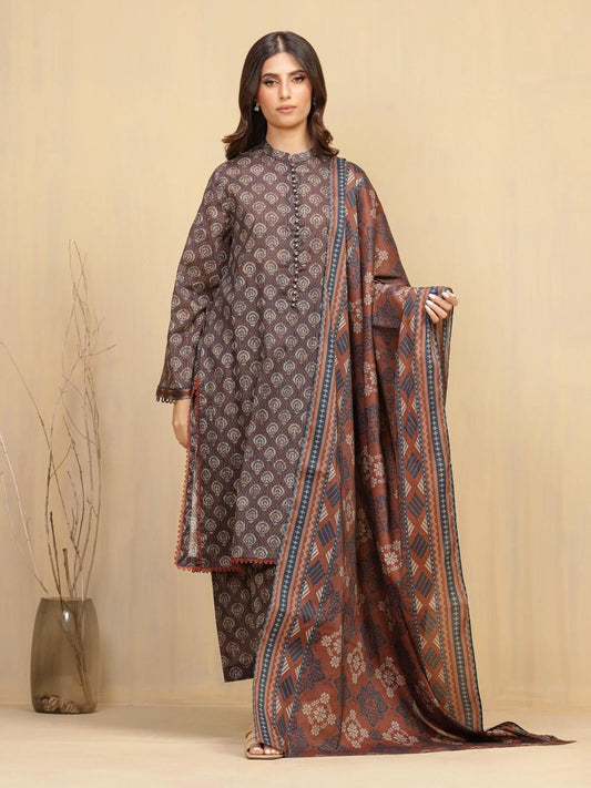 Edenrobe Digital Lawn 3-Piece Un-Stitched