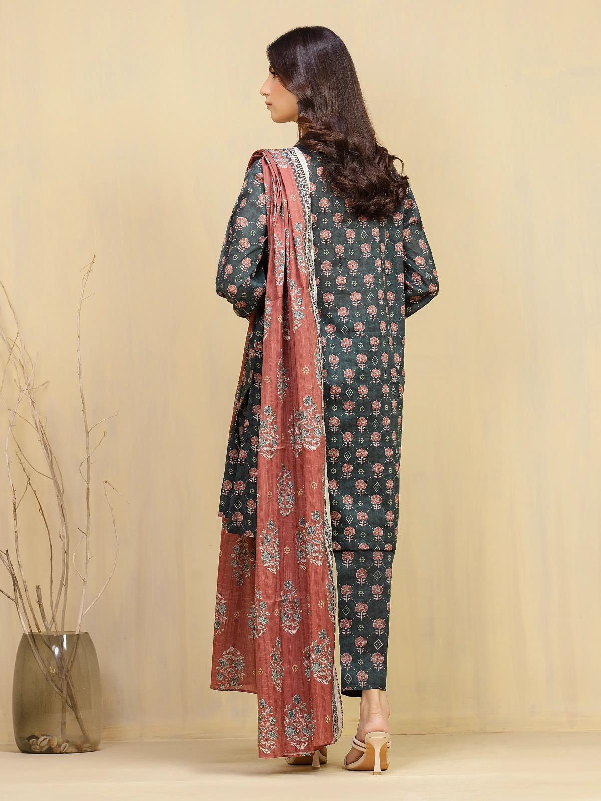 Edenrobe Digital Lawn 3-Piece Un-Stitched