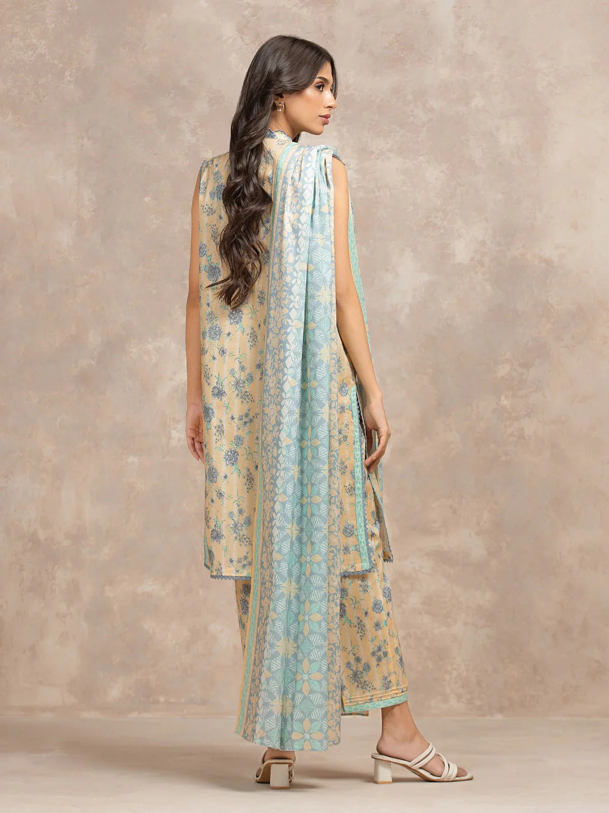 Edenrobe Digital Lawn 3-Piece Un-Stitched